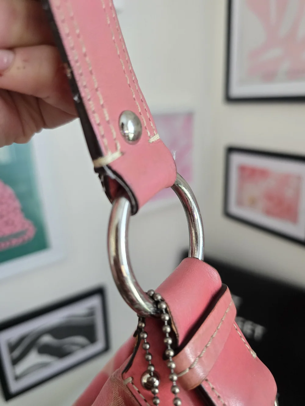 Y2k Pink Coach Carly Optics W/Cherry Charm